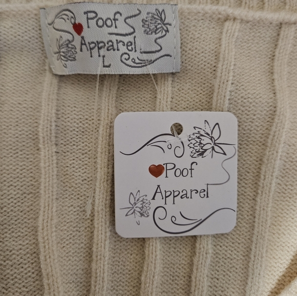 CLEARANCE Striped V-Neck Sweater - Cream and Brown - Picture 4 of 5